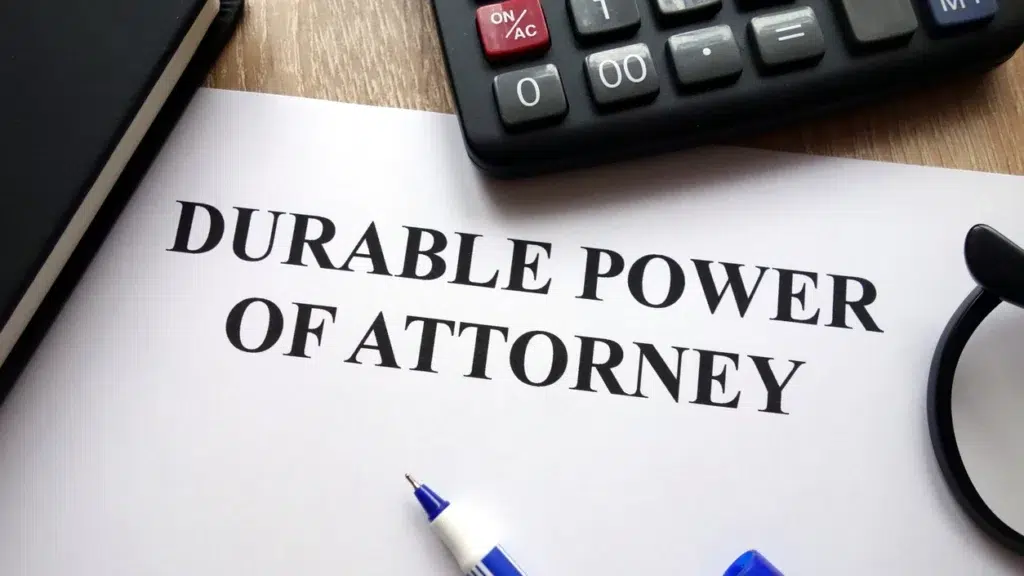 A durable power of attorney document