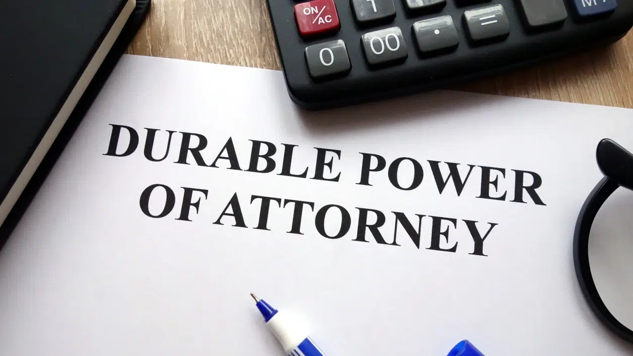 A durable power of attorney document {place}